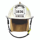 MSA Carins 1836 White Unpainted Matte Finish Traditional Helmet, front