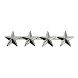 Hero's Pride Stars, 2 Posts & Clutch Backs, Pair silver