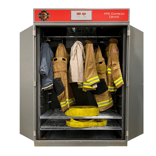 Circul-Air PPE Express 6 Gear Dryer open with Gear Inside